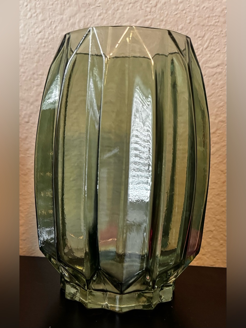 Green Glass Vase 8-inch x 5-inch
